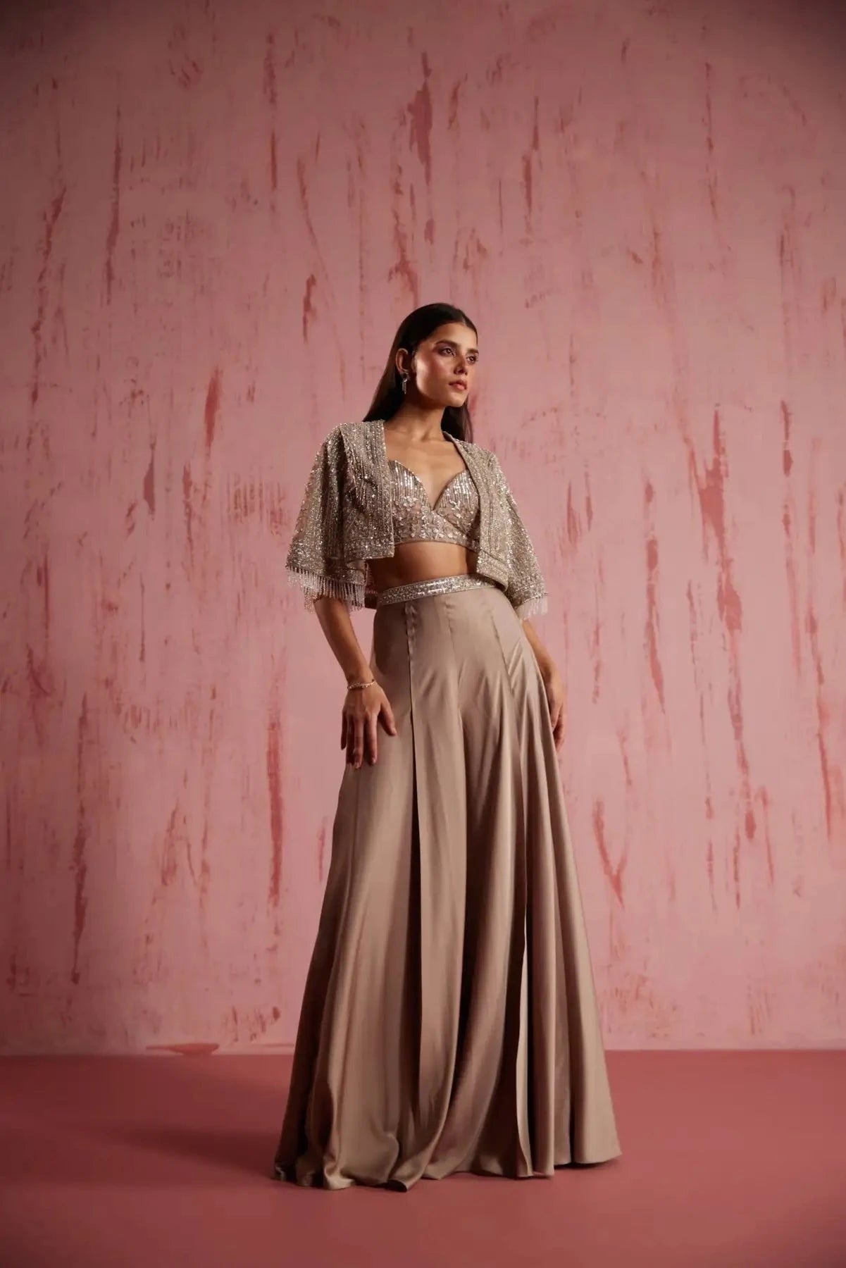Starlyn Grey Palazzo Set - Pallodstore