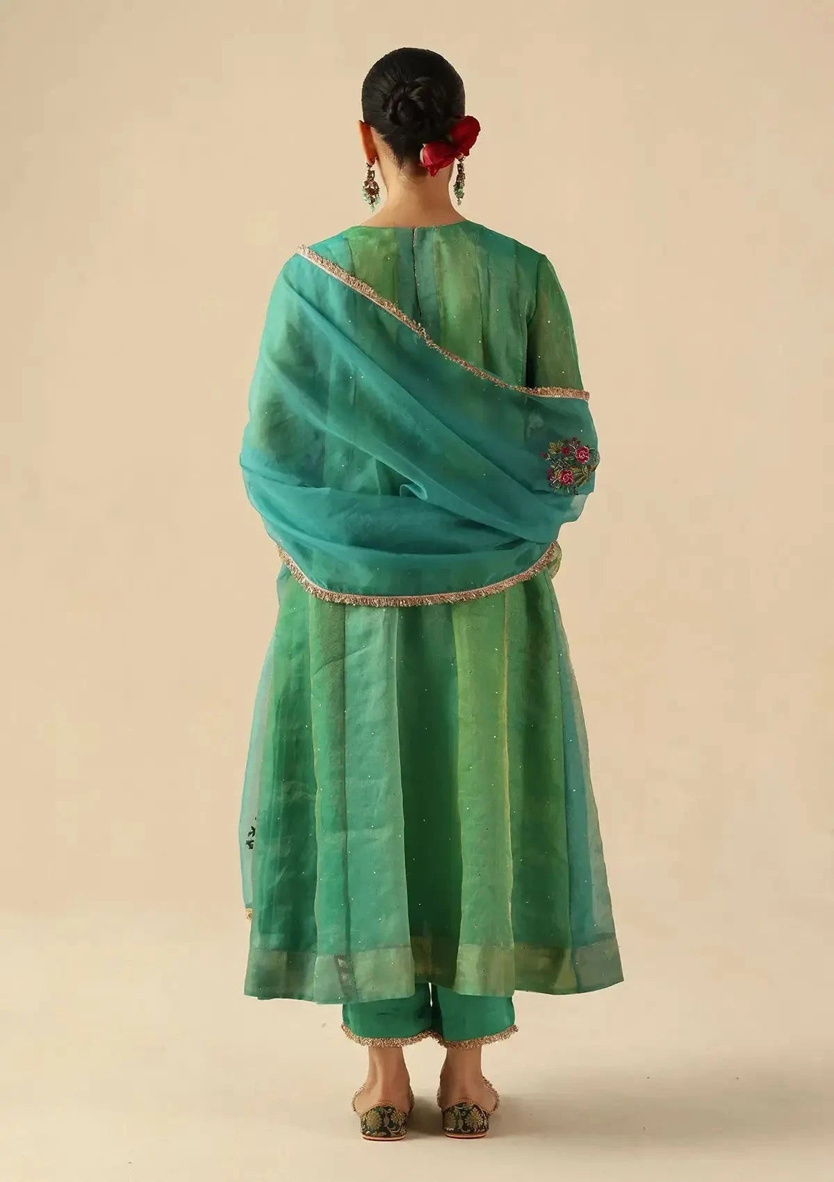 Turquoise Rimjhim Kurta Set - Pallodstore