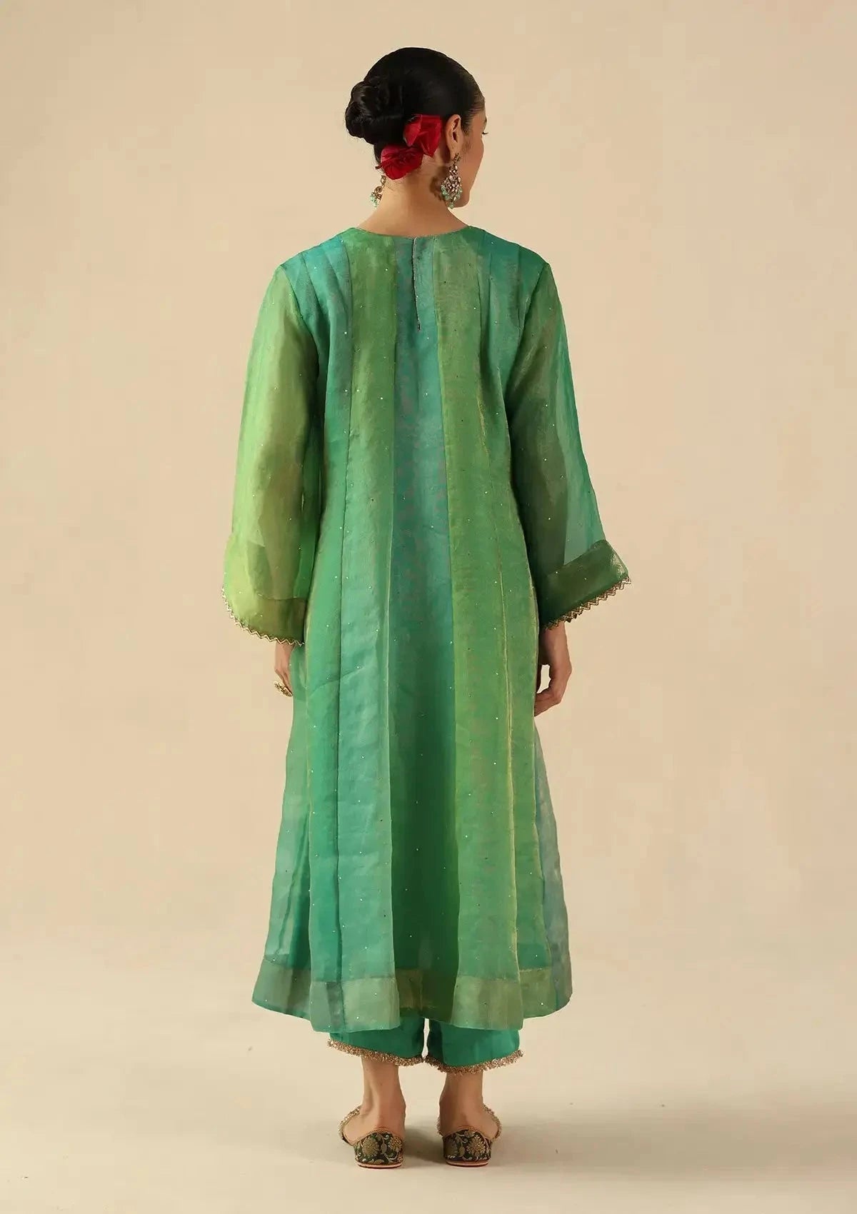 Turquoise Rimjhim Kurta Set - Pallodstore
