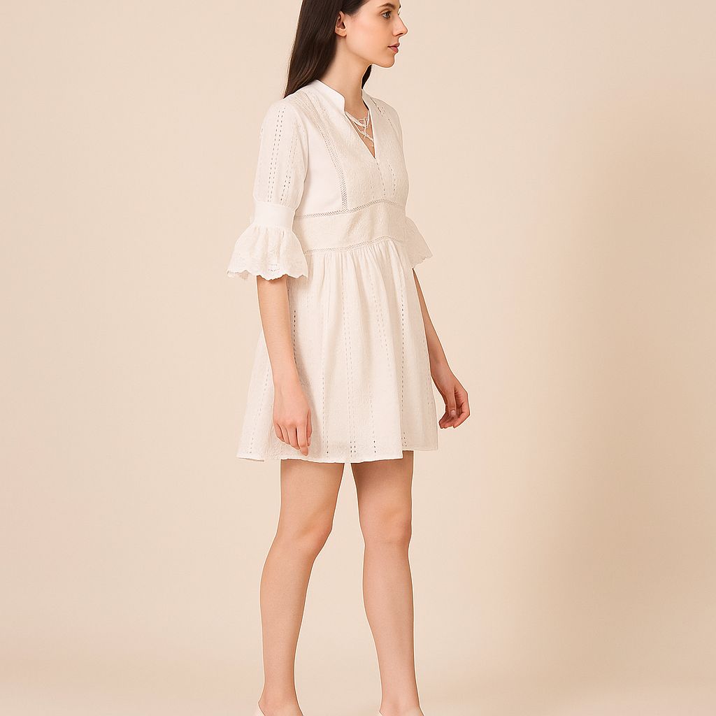 White Mini Dress - Pallodstore