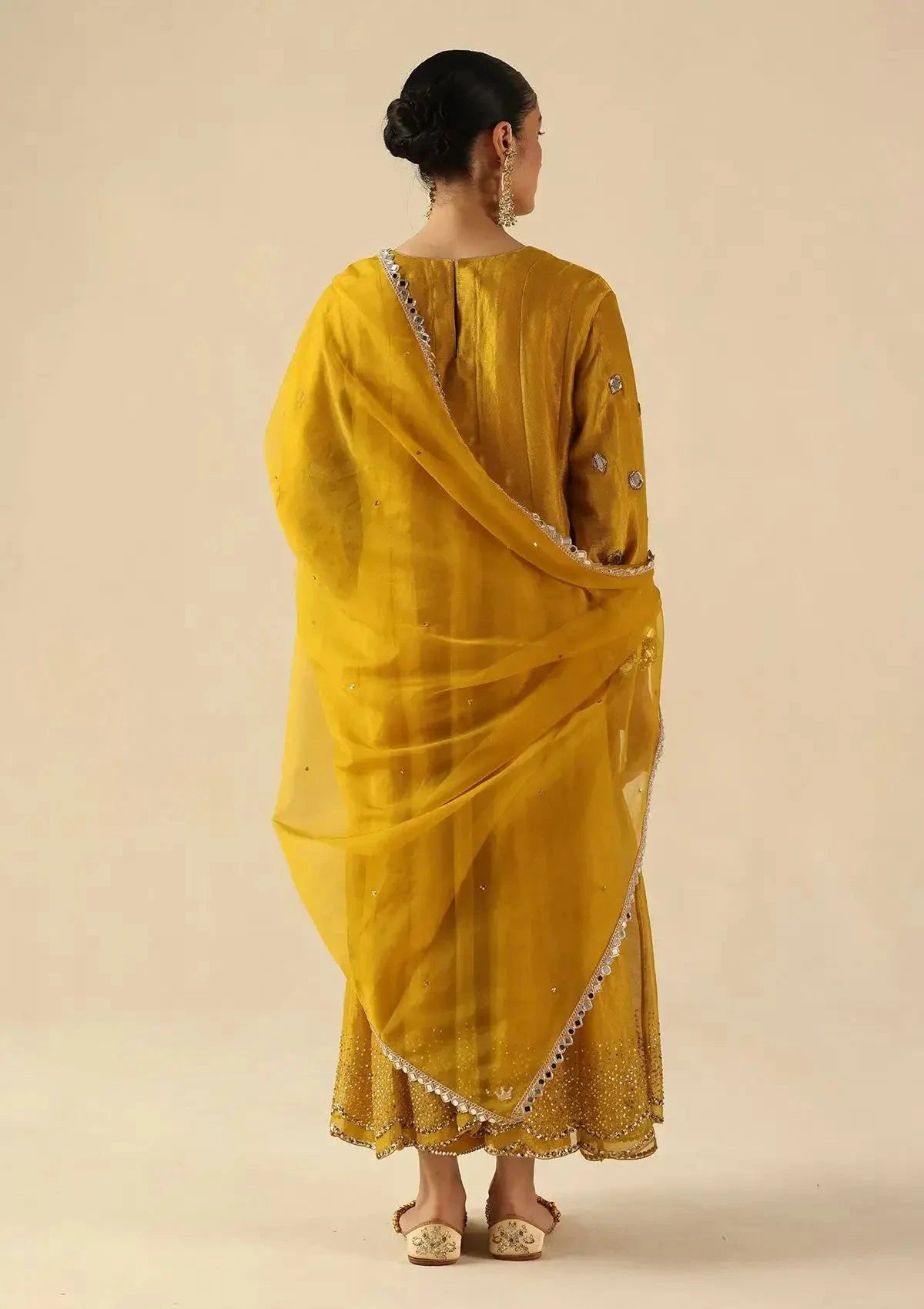 Yellow Afsana Kalidar - Pallodstore