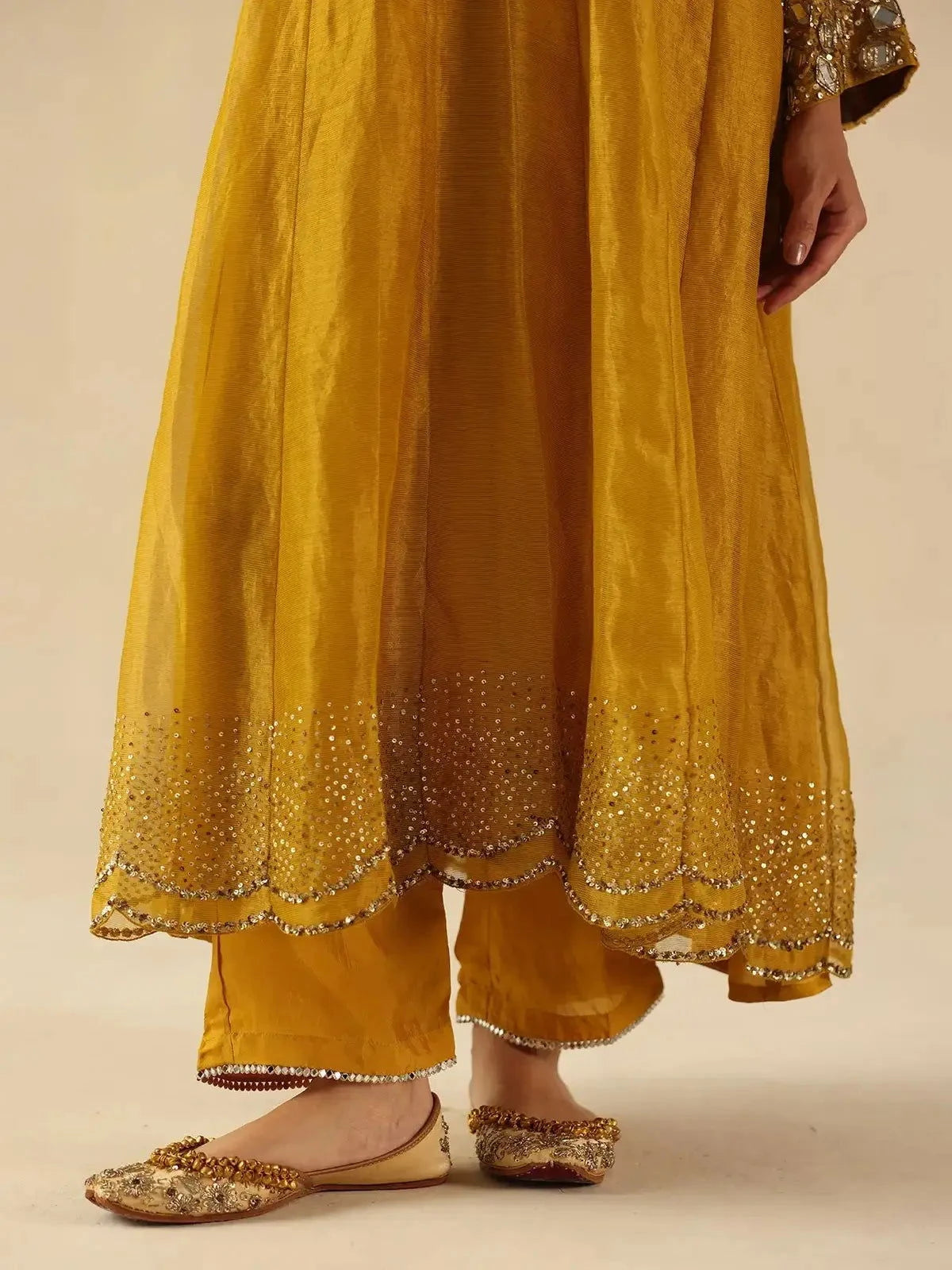 Yellow Afsana Kalidar - Pallodstore