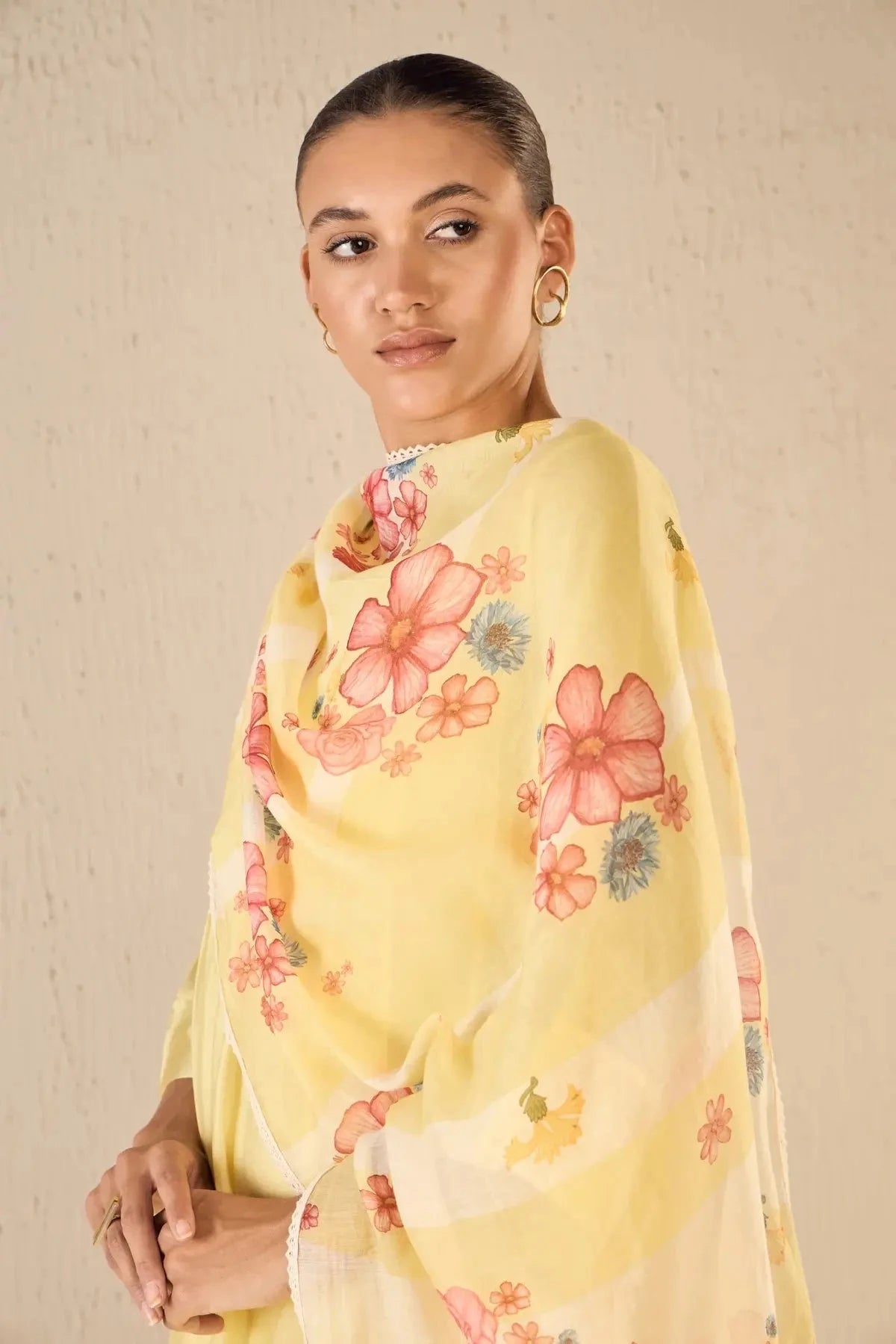 Yellow Pintuck Choga Set - Pallodstore