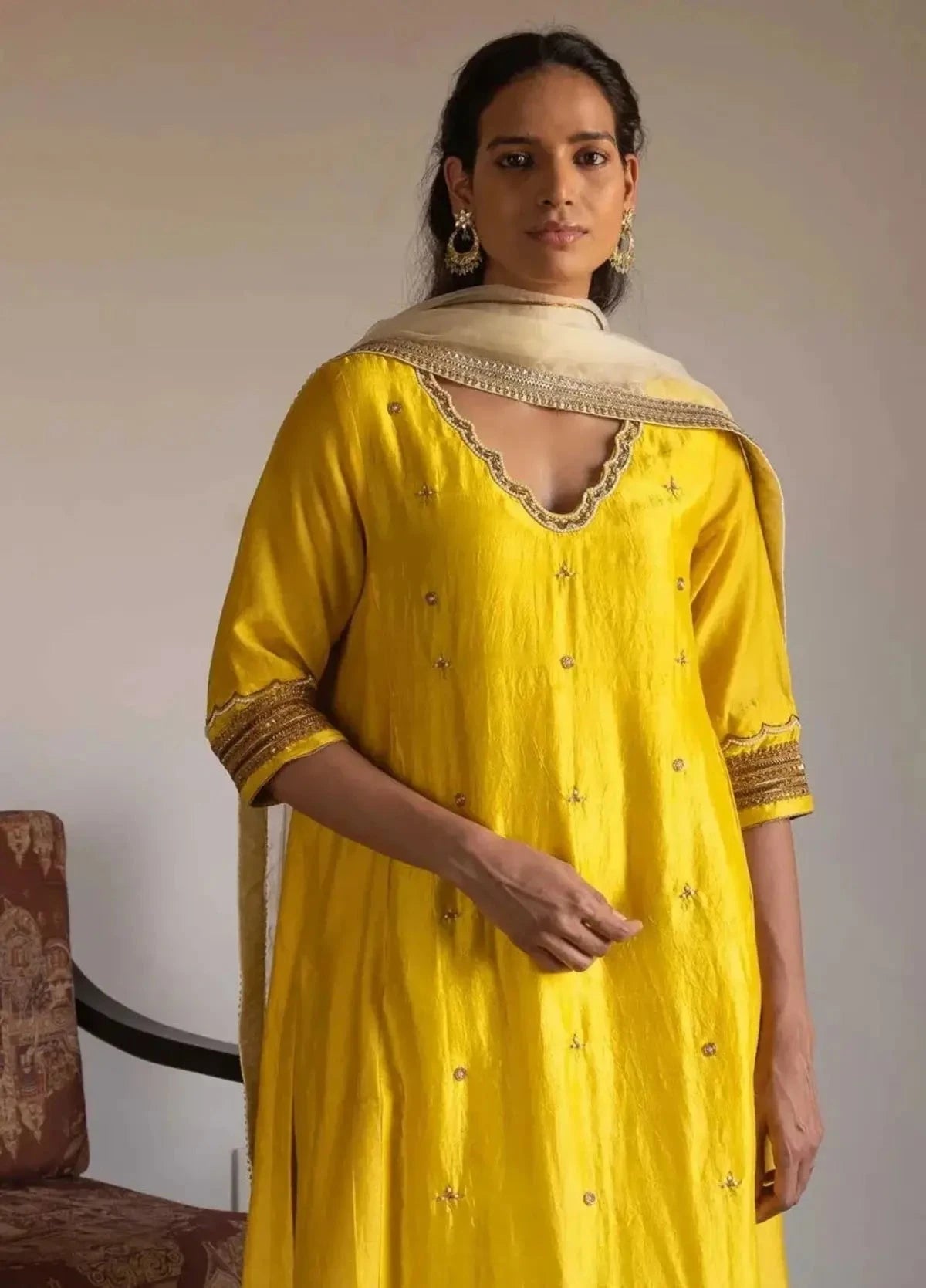 Yellow Tannu Kurta with Pants - Pallodstore