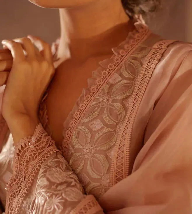Zarin Pink Kurta with Pant and Dupatta - Pallodstore