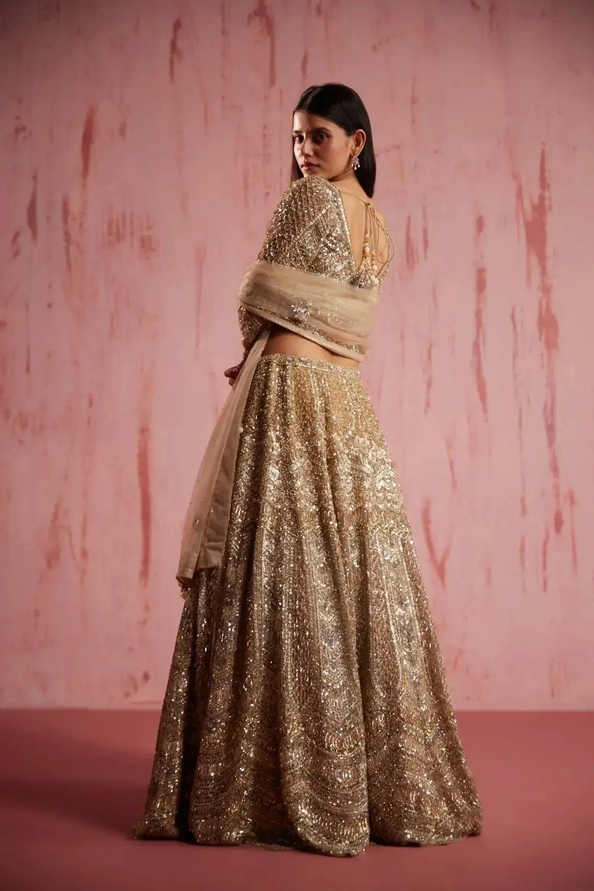 Zayan Gold Lehenga Set - Pallodstore
