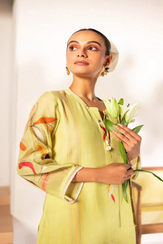 Ziva Lime Tunic Set - Pallodstore