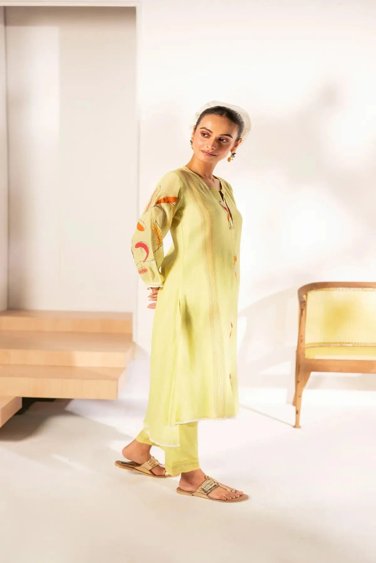 Ziva Lime Tunic Set - Pallodstore